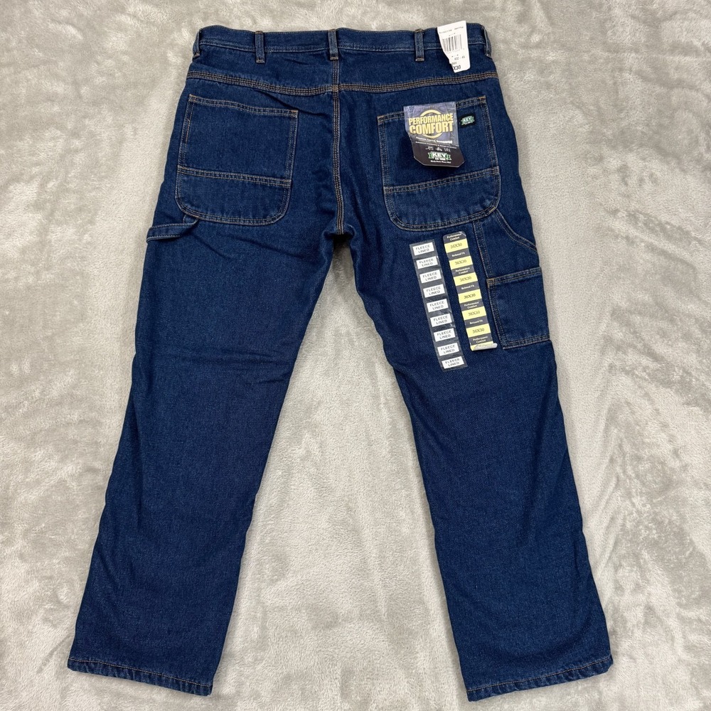 NWT Key Jeans Mens 36x30‎ Fleece Lined Carpenter Hammer Loop Relaxed Workwear